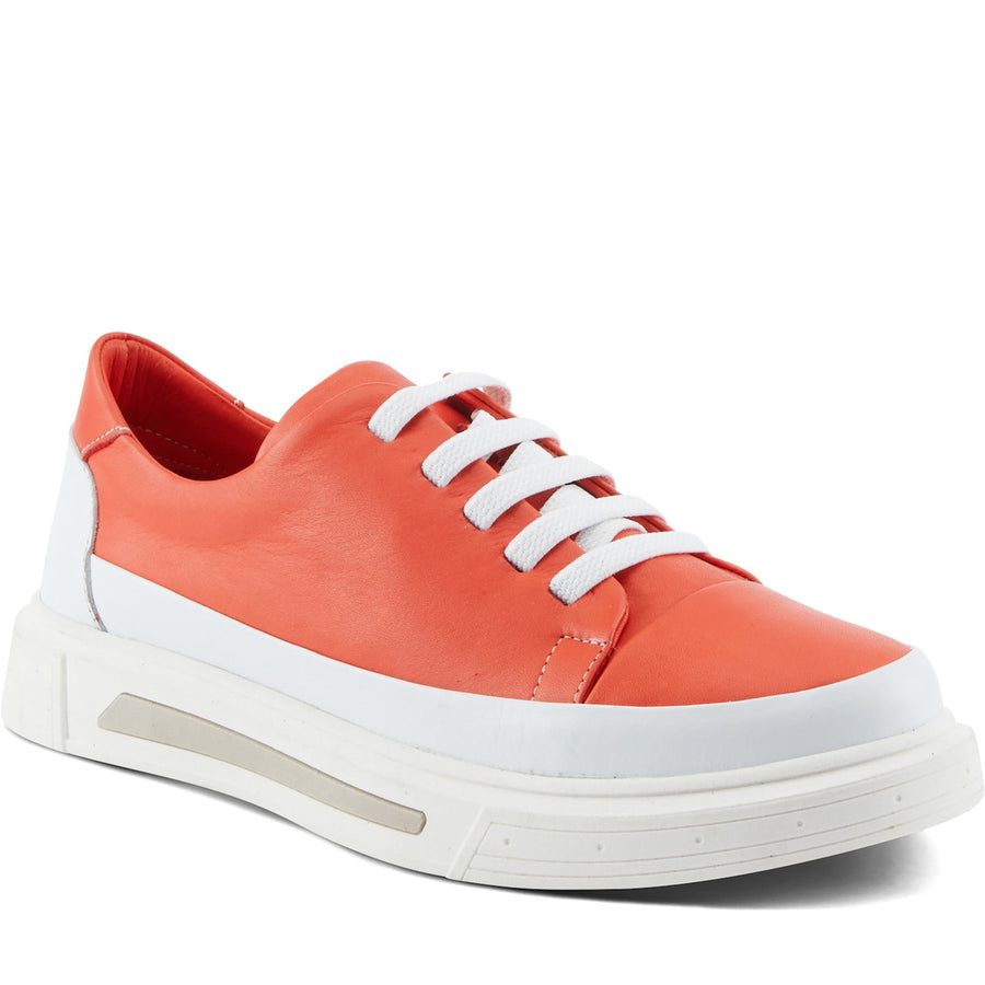 Quarter turn Women's Spring Step Footwear style name Dune in color Coral    . Sku: DUNE-COR