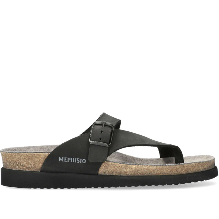 Quarter turn Women's Mephisto Footwear style name Helen in color Black Nubuck. Sku: HEL6000