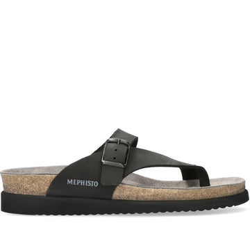 Quarter turn Women's Mephisto Footwear style name Helen in color Black Nubuck. Sku: HEL6000