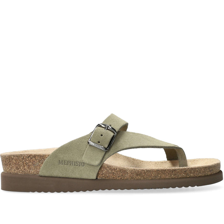 Quarter turn Women's Mephisto Footwear style name Helen in color Light Khaki Sandvel. Sku: HEL62892