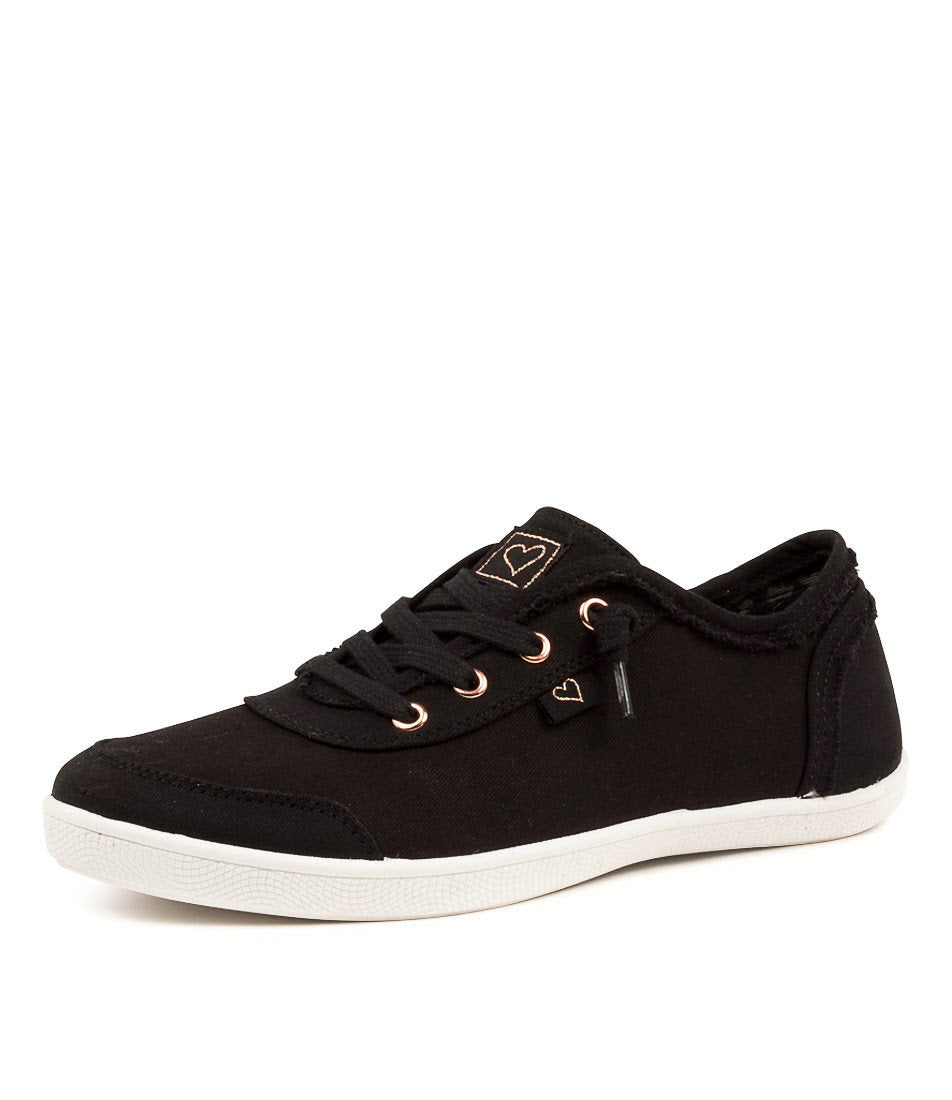 black sneaker with white sole on a white background
