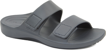 Quarter turn view Men's Aetrex Footwear style name Milos in color Charcoal. Sku: L9206