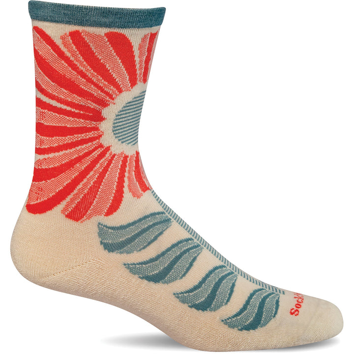 Quarter turn Women's Sockwell Sock style name Burst in color Natural. Sku: LD242W-015