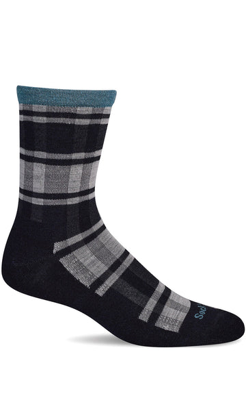 Women's Sockwell Socks style name Big Plaid in color Black. Sku: LD252W-900