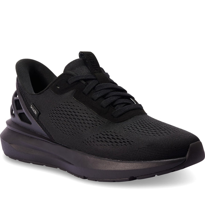 Quarter turn Men's Kizik Footwear style name Athens 2 Wide in color Blackout. Sku: MATH2502W
