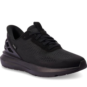 Quarter turn Men's Kizik Footwear style name Athens 2 in color Blackout. Sku: MATH2502