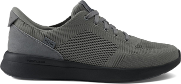 Quarter turn view Men's Kizik Footwear style name Lima 2 Double Wide in color Smoked Pearl/ Black. Sku: MLIM2606XW