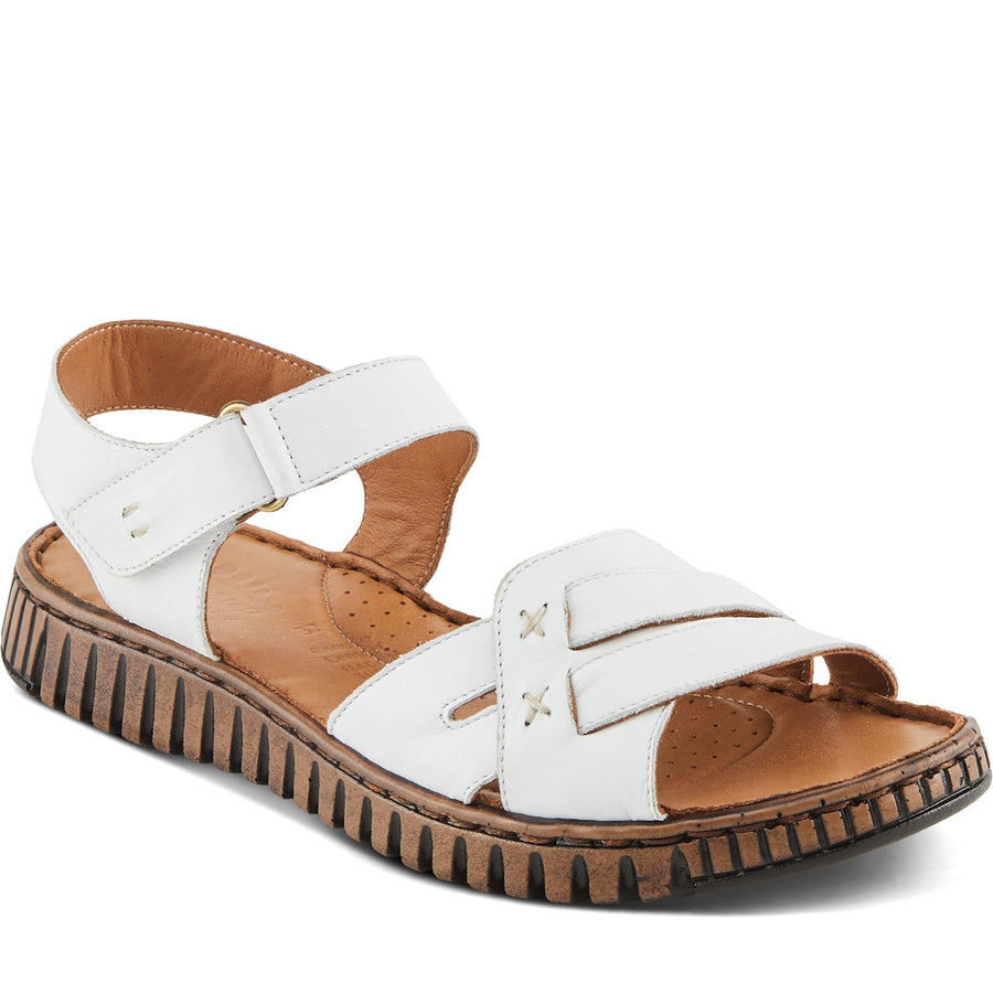 Quarter turn Women's Spring Step Footwear style name Nochella in color White. Sku: NOCHELLA-W