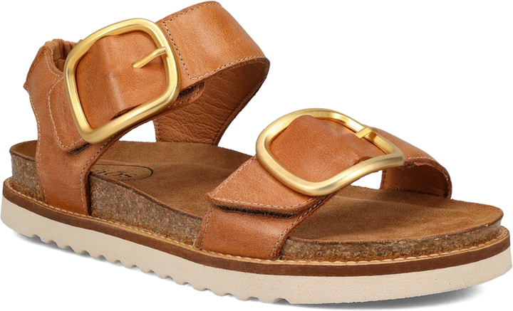 Quarter turn view Women's Taos Footwear style name On The Double in color Caramel. Sku: OTD-9395CARA