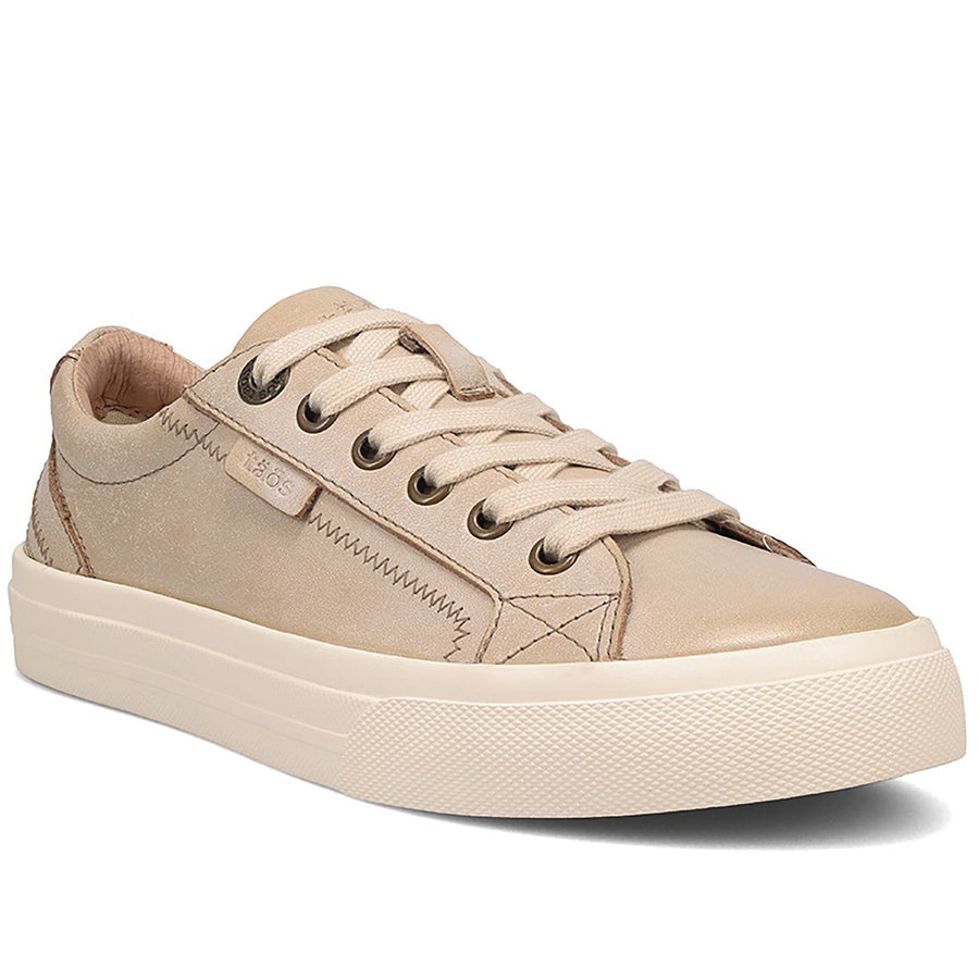 Quarter turn Women's TAOS Footwear style name Plim Soul Lux in color Oyster. Sku: PLX-13994AOYSL