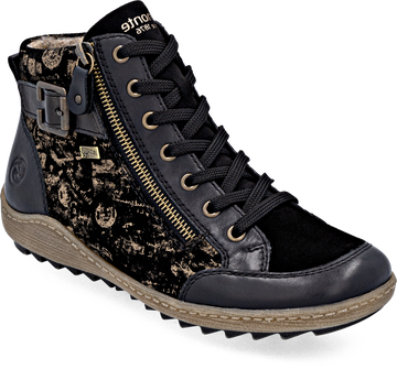 Women's Remonte Liv 41 Hi in Schwarz/ Schwarz/ Kupfer. Sku: R1441-03