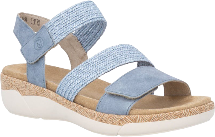 Quarter turn view Women's Remonte Footwear style name Jocelyn 61 in color Bleu/ Ciel. Sku: R6861-12