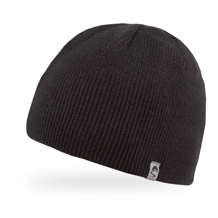Men's Sunday Hats style name Nightfall Refelective Beanie in color Posiden/black. Sku: S3A90825-PSDN