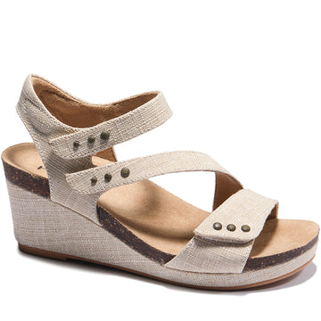 Quarter turn Women's HALS Footwear style name Giselle in color Natural. Sku: SE04903-09