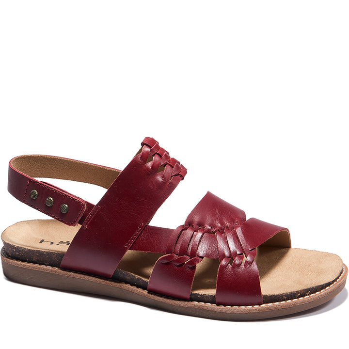 Quarter turn Women's HALS Footwear style name Bella in color Dark Red. Sku: SE05004-03
