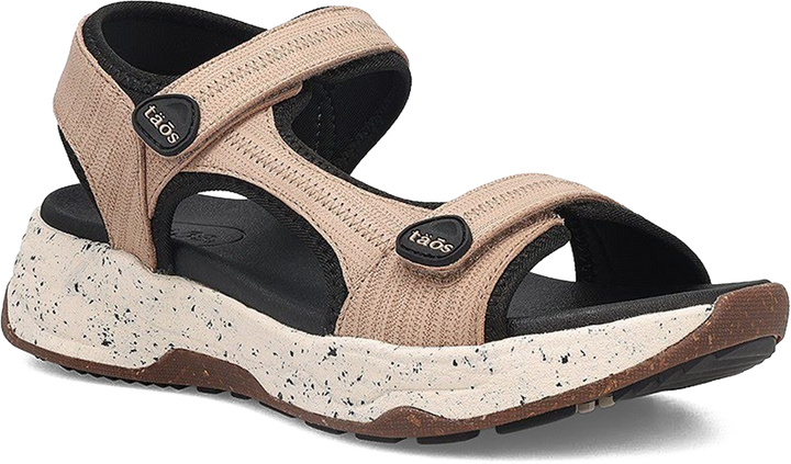 Quarter turn view Women's Taos Footwear style name Super Side in color Natural. Sku: SPS-14161NATE