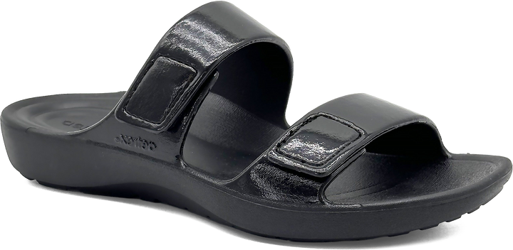 Quarter turn view Women's Aetrex Footwear style name Kaia in color Black. Sku: ST9310