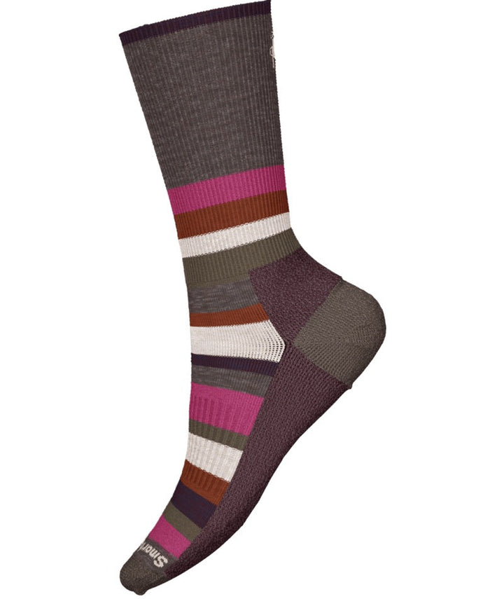 Women's Smartwool Socks style name Multi-stripe Crew in color Taupe. Sku: SW002873236