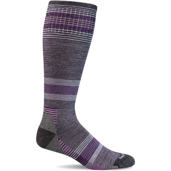Quarter turn Women's Sockwell Sock style name Cadence Kh Light in color Charcoal. Sku: SW163W-850