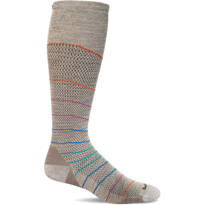 Quarter turn Women's Sockwell Sock style name Interval Kh Firm in color Natural. Sku: SW180W-015