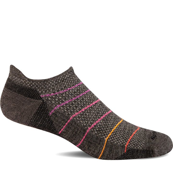 Quarter turn Women's Sockwell Sock style name Interval Micro Firm in color Charcoal. Sku: SW181W-850