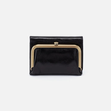Women's Hobo Accessories style name Robin Compact Wallet in color Black. Sku: VI-32463BLK