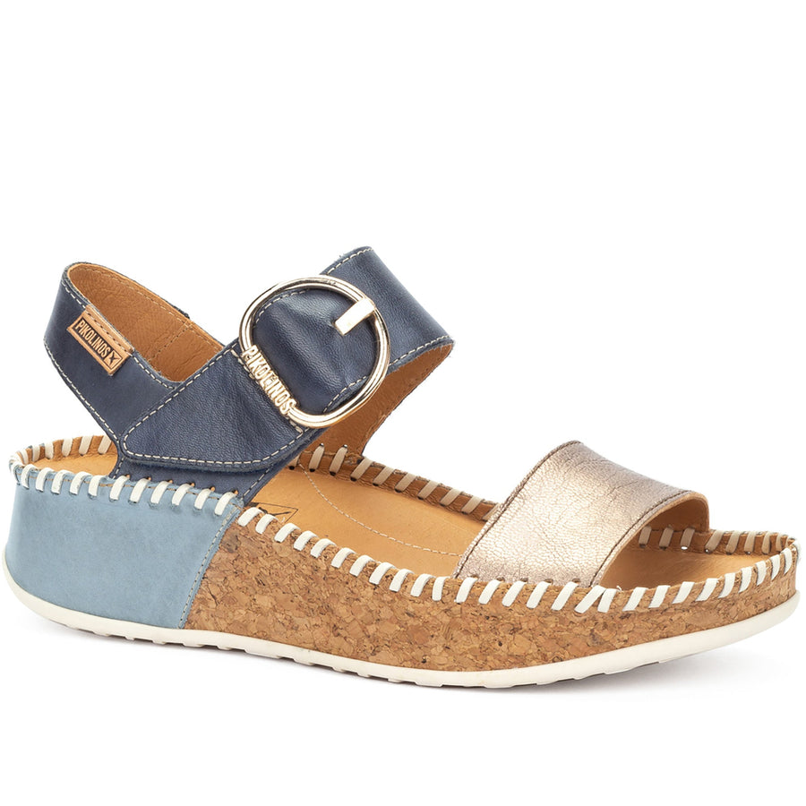 Quarter turn Women's Pikolinos Footwear style name Marina 0709Clc1 in color Stone. Sku: W1C-0709CLC1STO