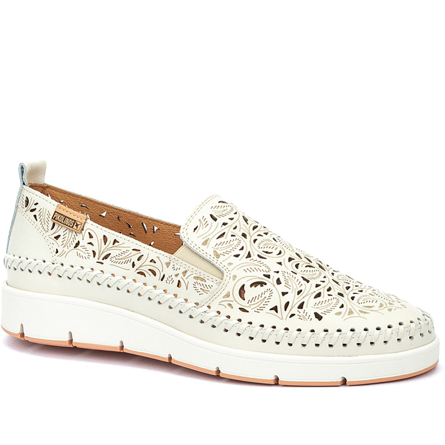 Quarter turn Women's Pikolinos Footwear style name Tenerife 3896 in color Nata. Sku: W8D-3896NAT