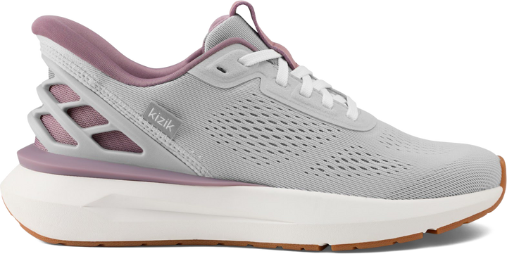 Quarter turn view Women's Kizik Footwear style name Athens 2 in color Harbor Mist/ Toadstool. Sku: WATH2607