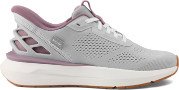 Quarter turn view Women's Kizik Footwear style name Athens 2 in color Harbor Mist/ Toadstool. Sku: WATH2607