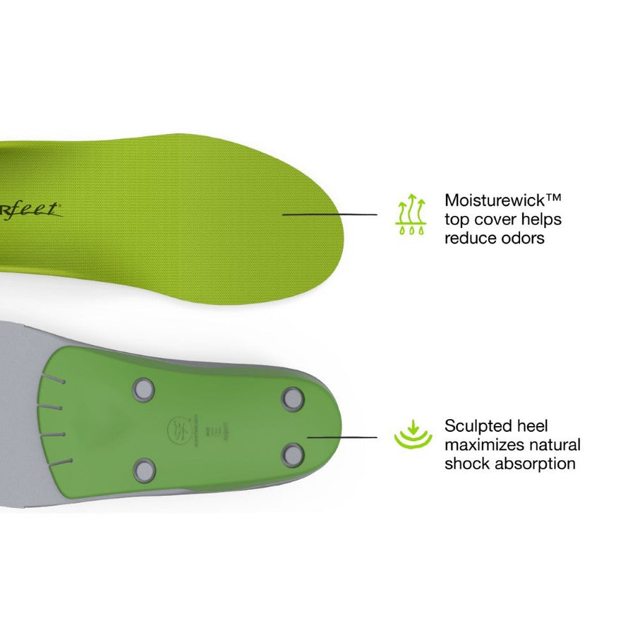 Unisex Superfeet All-Purpose Wide-Fit Support (WideGreen) in Green. Sku: WIDE-GREEN