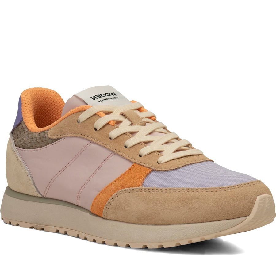 Quarter turn Women's Woden Footwear style name Ronja in color Ballerina Multi. Sku: WL740-935