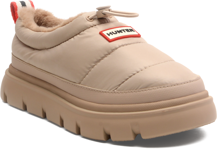 Quarter turn view Women's Hunter Footwear style name Hw Madi 5 in color SCOTS BARK. Sku: WMADI5-LNA01