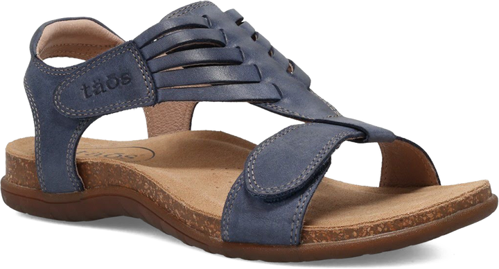 Quarter turn view Women's Taos Footwear style name Wonderful in color Dark Blue. Sku: WND-14253DKBL