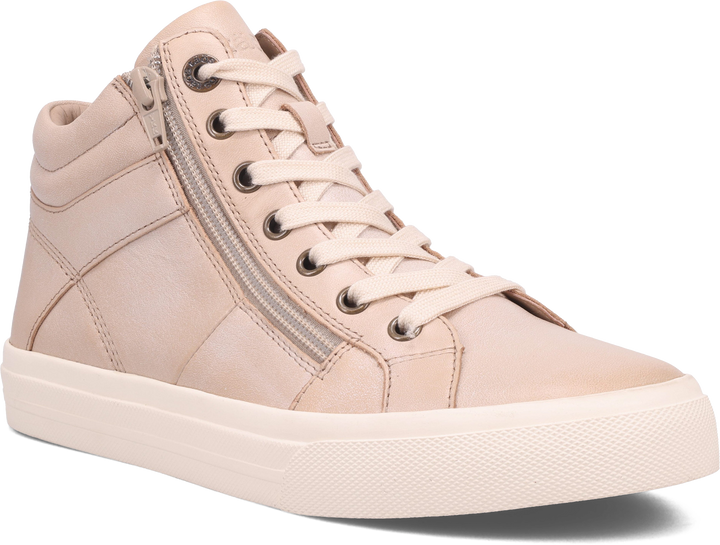 Quarter turn view Women's Taos Footwear style name Winner in color OYSTER. Sku: WNR-14003OYSL