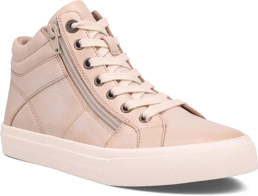 Quarter turn view Women's Taos Footwear style name Winner in color OYSTER. Sku: WNR-14003OYSL