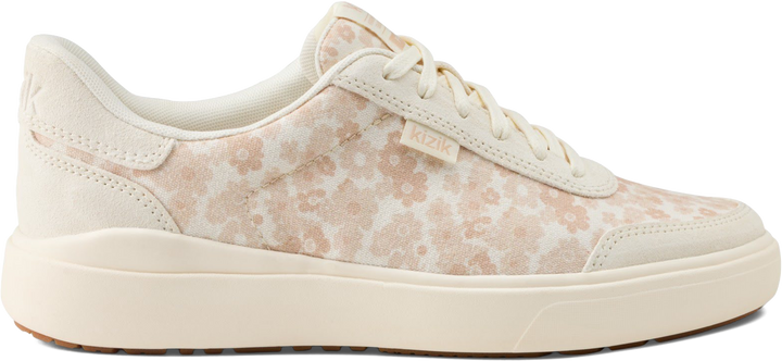 Quarter turn view Women's Kizik Footwear style name Prague 2 in color Floral Pristine. Sku: WPRA2604