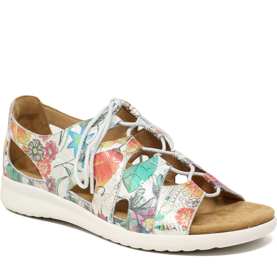 Quarter turn Women's Ziera Footwear style name Barnett-W in color Spring Garden Leather. Sku: ZR10742XFKLE