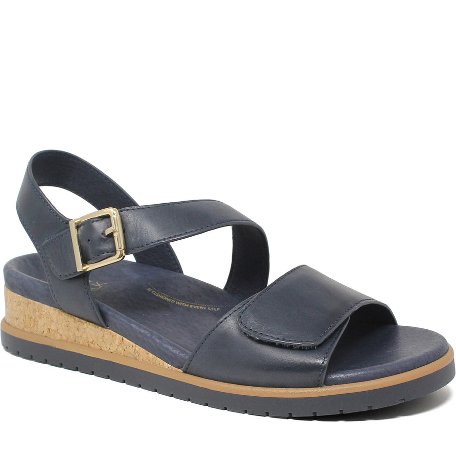 Quarter turn Women's Ziera Footwear style name Vamsy-W in color Navy. Sku: ZR10999DKLLE