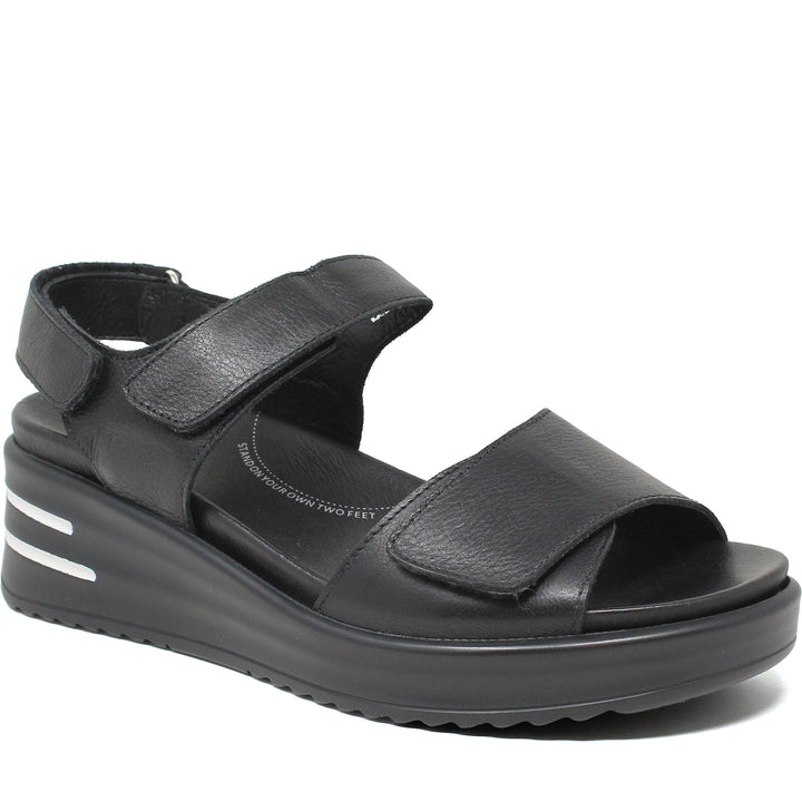 Quarter turn Women's Ziera Footwear style name Sadias-W in color Black. Sku: ZR11069B75LE