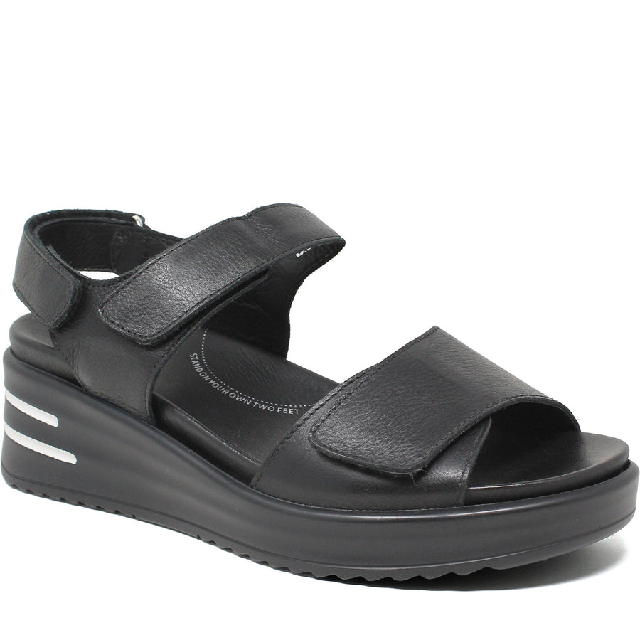 Quarter turn Women's Ziera Footwear style name Sadias-W in color Black. Sku: ZR11069B75LE