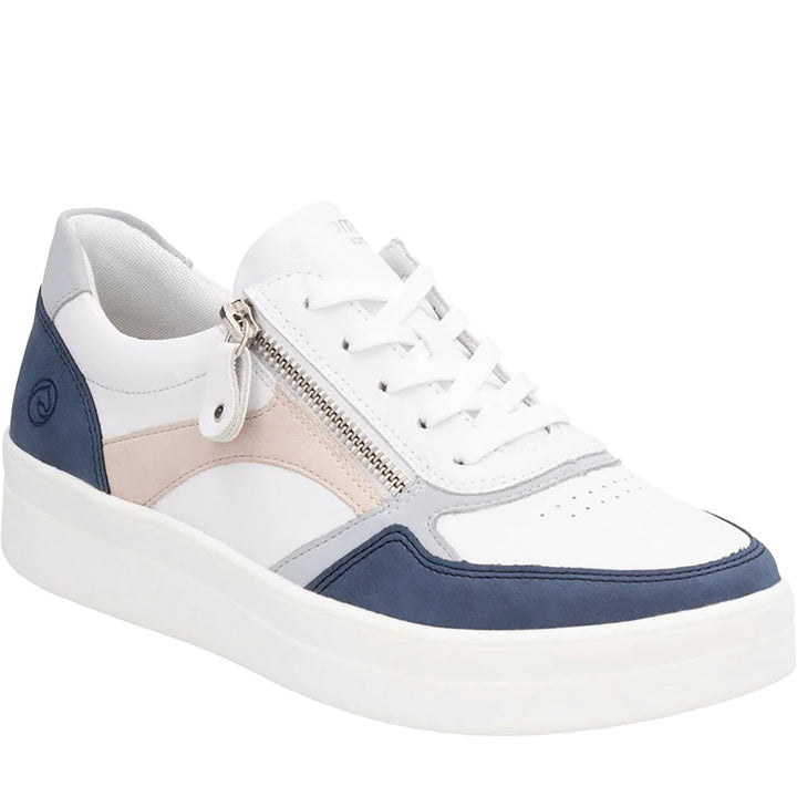 Quarter turn Women's Remonte Footwear style name Kendra 01 in color Jeans. Sku: D0J01-85