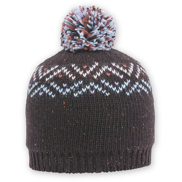 Quarter view Unisex Pistil Apparel style name Visby Beanie in color Brown. Sku: 0240-BROWN
