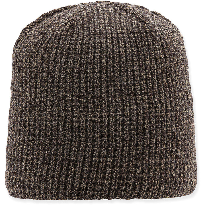 Quarter view Unisex Pistil Apparel style name Boss Beanie in color Brown. Sku: 0314-BROWN