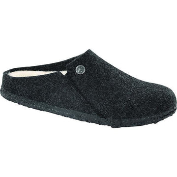 Women's Birkenstock Zermatt Shearling Narrow in Anthracite/ Natural. Sku: 1015-084