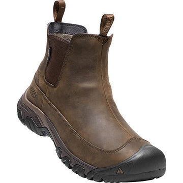 Quarter view Men's Keen Footwear style name Anchorage Boot III Waterproof in color Dark Earth/ Mulch. Sku: 1017790