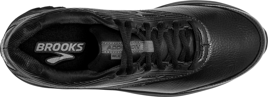 Top down view Men's Brooks Footwear style name Addiction Walker 2 Medium in color Black. Sku: 110318-1D072