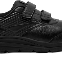 Side view Men's Brooks Footwear style name Addiction Walker V-Strap 2 Medium in color Black. Sku: 110320-1D072