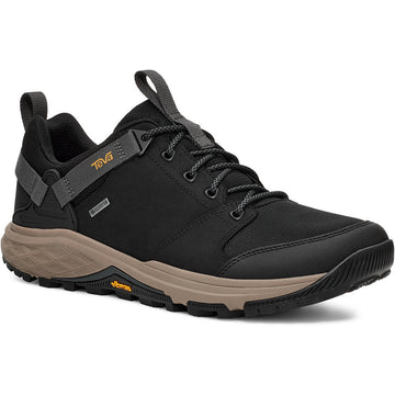 Quarter view Men's Teva Footwear style name Grandview Gore-Tex Low color Black/ Charcoal. Sku: 1134094BCRCL