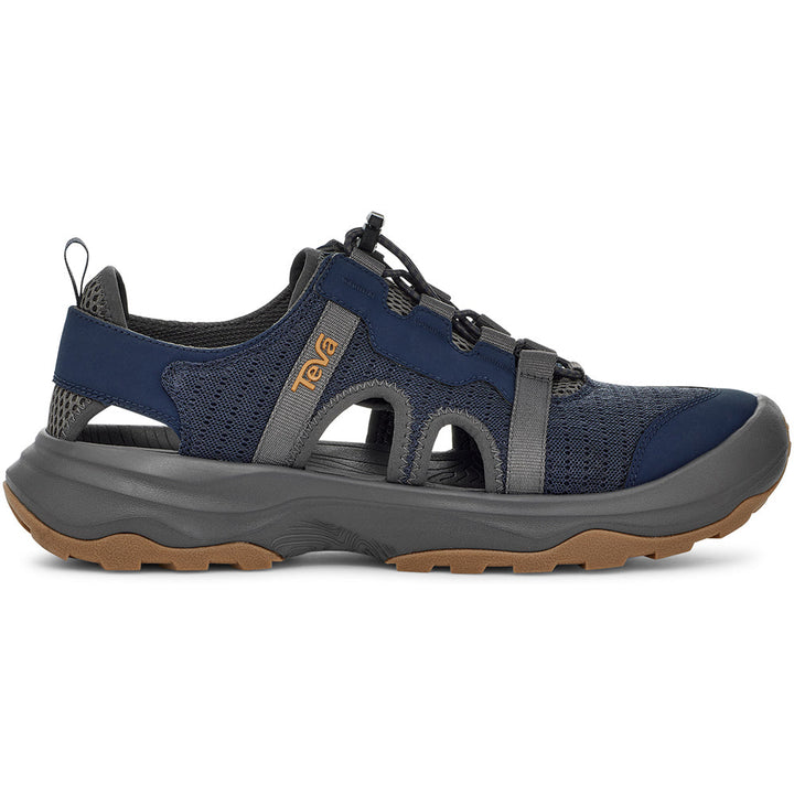 Quarter view Men's Teva Footwear style name Outflow Ct in color Mood Indigo. Sku: 1134357MOIN